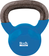 Body Sport 18 lb Cast Iron Kettlebell with Colored Vinyl Coating P/N BDSKB18